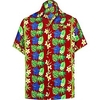 Chemise Homme Floral Col rabattu Bouton bas Manches Courtes Plein Air Décontractée du"idien Standard Mélange de Coton Décontractée Mode Confortable miniinthebox