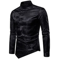 Chemise Homme Floral Mao Bouton bas Manches Longues Plein Air Décontractée du"idien Standard Mélange de Coton Décontractée Mode Confortable miniinthebox
