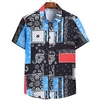 Chemise Homme Graphic Col Classique Manches Courtes Décontractée du"idien Vacances Standard Polyester Tropique miniinthebox