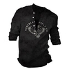 Chemise Homme Imprimé Aigle Lettre Animal Col en V Bouton bas Imprimer Manches Longues Plein Air Décontractée Vacances Standard Polyester Décontractée Rétro Vintage Designer miniinthebox