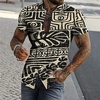 Chemise Homme Imprimé Bloc de couleur Feuilles Col rabattu Bouton bas Imprimer Manches Courtes Plein Air Décontractée Vacances Standard Polyester Décontractée Mode Designer miniinthebox