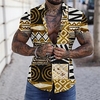 Chemise Homme Imprimé Bloc de couleur Géométrie Col rabattu Bouton bas Imprimer Manches Courtes Plein Air Décontractée Vacances Standard Polyester Décontractée Mode Designer miniinthebox