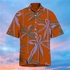 Chemise Homme Imprimé Cocotier Col rabattu Bouton bas Imprimer Manches Courtes Plein Air Décontractée Vacances Standard Polyester Décontractée Mode Designer miniinthebox