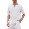 chemise homme imprimé couleur unie col rond rue décontracté imprimé boutonné demi manches hauts créateur de mode décontracté respirant blanc noir bleu miniinthebox