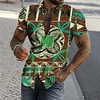 Chemise Homme Imprimé Floral Bloc de couleur Col rabattu Bouton bas Imprimer Manches Courtes Plein Air Décontractée Vacances Standard Polyester Décontractée Mode Designer miniinthebox