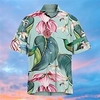 Chemise Homme Imprimé Floral Col rabattu Bouton bas Imprimer Manches Courtes Plein Air Décontractée Vacances Standard Polyester Décontractée Mode Designer miniinthebox