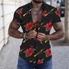 Chemise Homme Imprimé Floral Col rabattu Bouton bas Imprimer Manches Courtes Plein Air Décontractée Vacances Standard Polyester Décontractée Mode Designer miniinthebox