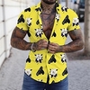 Chemise Homme Imprimé Floral Col rabattu Bouton bas Imprimer Manches Courtes Plein Air Décontractée Vacances Standard Polyester Décontractée Mode Designer miniinthebox