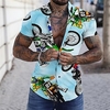 Chemise Homme Imprimé Moto Sport Col rabattu Bouton bas Imprimer Manches Courtes Plein Air Décontractée Vacances Standard Polyester Décontractée Mode Designer miniinthebox