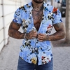 Chemise Homme Imprimé Sport Col rabattu Bouton bas Imprimer Manches Courtes Plein Air Décontractée Vacances Standard Polyester Décontractée Mode Designer miniinthebox