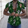 Chemise Homme Imprimé Sport Col rabattu Bouton bas Imprimer Manches Courtes Plein Air Décontractée Vacances Standard Polyester Décontractée Mode Designer miniinthebox