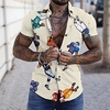 Chemise Homme Imprimé Sport Col rabattu Bouton bas Imprimer Manches Courtes Plein Air Décontractée Vacances Standard Polyester Décontractée Mode Designer miniinthebox