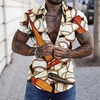 Chemise Homme Imprimé Sport Col rabattu Bouton bas Imprimer Manches Courtes Plein Air Décontractée Vacances Standard Polyester Décontractée Mode Designer miniinthebox