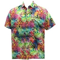 Chemise Homme Imprimés Photos Col rabattu 3D Bouton bas Manches Courtes Plein Air Décontractée du"idien Standard Mélange de Coton Décontractée Mode Confortable miniinthebox