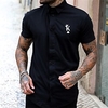 Chemise Homme Lettre Col rabattu Bouton bas Manches Courtes Plein Air Décontractée du"idien Standard Mélange de Coton Décontractée Mode Confortable miniinthebox