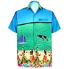 Chemise Homme Mer Col rabattu 3D Bouton bas Manches Courtes Plein Air Décontractée du"idien Standard Mélange de Coton Décontractée Mode Confortable miniinthebox