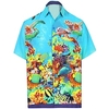 Chemise Homme Monde sous marin Col rabattu 3D Bouton bas Manches Courtes Plein Air Décontractée du"idien Standard Mélange de Coton Décontractée Mode Confortable miniinthebox