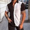 Chemise Homme Mosa que Col rabattu Bouton bas Manches Courtes Plein Air Décontractée du"idien Standard 100% Coton Décontractée Mode Respirable miniinthebox