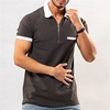 Chemise Homme Mosa que Col rabattu Fermeture éclair Manches Courtes Plein Air Décontractée du"idien Standard 100% Coton Décontractée Mode Respirable miniinthebox