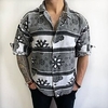 Chemise Homme Motif de flocon de neige Col rabattu Bouton bas Manches Longues Plein Air Décontractée du"idien Standard Mélange de Coton Décontractée Mode Confortable miniinthebox