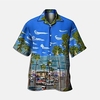 Chemise Homme Paysage Col rabattu 3D Bouton bas Manches Courtes Plein Air Décontractée du"idien Standard Mélange de Coton Décontractée Mode Confortable miniinthebox