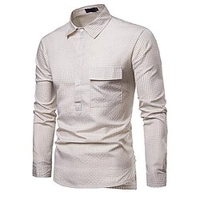 Chemise Homme Plaid Col rabattu Bouton bas Manches Longues Plein Air Décontractée du"idien Standard 100% Coton Décontractée Mode Respirable miniinthebox