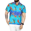 Chemise Homme père Noël Col rabattu 3D Bouton bas Manches Courtes Plein Air Décontractée du"idien Standard Mélange de Coton Décontractée Mode Confortable miniinthebox