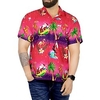 Chemise Homme père Noël Col rabattu 3D Bouton bas Manches Courtes Plein Air Décontractée du"idien Standard Mélange de Coton Décontractée Mode Confortable miniinthebox