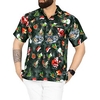 Chemise Homme père Noël Col rabattu 3D Bouton bas Manches Courtes Plein Air Décontractée du"idien Standard Mélange de Coton Décontractée Mode Confortable miniinthebox