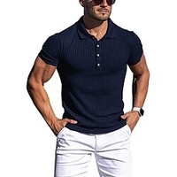 Chemise Homme Rayé Col rabattu Bouton bas Manches Courtes Plein Air Décontractée du"idien Standard Mélange de Coton Décontractée Mode Confortable miniinthebox