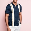Chemise Homme Rayé Col rabattu Fermeture éclair Manches Courtes Plein Air Décontractée du"idien Standard 100% Coton Décontractée Mode Respirable miniinthebox