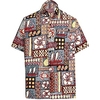 Chemise Homme Rétro Vintage Col rabattu Bouton bas Manches Courtes Plein Air Décontractée du"idien Standard Mélange de Coton Décontractée Mode Confortable miniinthebox
