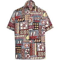 Chemise Homme Rétro Vintage Col rabattu Bouton bas Manches Courtes Plein Air Décontractée du"idien Standard Mélange de Coton Décontractée Mode Confortable miniinthebox