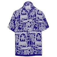 Chemise Homme Rétro Vintage Col rabattu Bouton bas Manches Courtes Plein Air Décontractée du"idien Standard Mélange de Coton Décontractée Mode Confortable miniinthebox