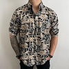 Chemise Homme Rétro Vintage Col rabattu Bouton bas Manches Courtes Plein Air Décontractée du"idien Standard Mélange de Coton Décontractée Mode Confortable miniinthebox