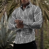 Chemise Homme Zébré Col rabattu Bouton bas Manches Longues Plein Air Décontractée du"idien Standard Mélange de Coton Décontractée Mode Confortable miniinthebox