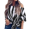 Chemisier Chemise Femme Décontractée du"idien Travail Rayé Manches Courtes Lacet Col Rond Décontractée Vêtement de rue Noir Rose Claire Vin Hauts Manche Chauve-souris Standard S miniinthebox