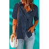 Chemisier Chemise Femme du"idien Fin de semaine Léopard Manches Courtes Bouton Imprimer Col de Chemise Décontractée Vêtement de rue Vert Noir Orange Hauts Standard S miniinthebox