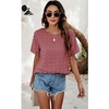 Chemisier Chemise Femme du"idien Fin de semaine Plein Manches Courtes Col Rond Décontractée Vêtement de rue Blanche Noir Bleu Hauts Standard S miniinthebox