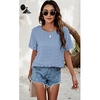 Chemisier Chemise Femme du"idien Fin de semaine Plein Manches Courtes Col Rond Décontractée Vêtement de rue Blanche Noir Rose Claire Hauts Standard S miniinthebox