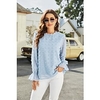 Chemisier Chemise Femme du"idien Fin de semaine Plein Manches Longues Col Rond Décontractée Vêtement de rue Blanche Noir Bleu Hauts Standard S miniinthebox