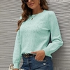 Chemisier Chemise Femme du"idien Fin de semaine Plein Manches Longues Découpé Col Rond Décontractée Vêtement de rue Vert Blanche Bleu Hauts Standard S miniinthebox