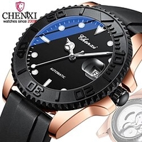Chenxi marque automatique mécanique hommes montre de luxe en cuir étanche quartz tourbillon montre-bracelet hommes lumineux date horloge miniinthebox