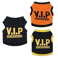 Chien Chat Tee-shirt Gilet Vêtements pour chiots Citations Dictons euroaméricains Britanique"idien Vêtements pour Chien Vêtements pour chiots Tenues De Chien Respirable Noir Jaune Orange Costume miniinthebox