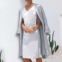 Châle Etole Châles Etoles de Femme Chic Elégant manche longue Tissu extensible Boléros de Mariage Avec Couleur Pure Pour Soirée Toutes les Saisons miniinthebox