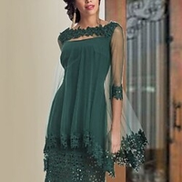 Châle Etole Châles Etoles de Femme Couleur pleine Elégant manche longue Dentelle Boléros de Mariage Avec Dentelle Pour Soirée Toutes les Saisons miniinthebox