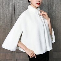 Châles en Fourrure Wraps de la mère Cape Rétro Vintage Elégant Sans Manches Fausse Fourrure Boléros de Mariage Avec Couleur Pure Pour Soirée Automne hiver miniinthebox