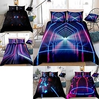coloré tie dye housse de couette ensemble boho hippie ensemble de literie arc-en-ciel cravate teint couette couverture reine 3 pièces pour enfants adolescents adultes 1 miniinthebox