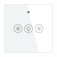 Commutateur intelligent wrs-eud-wh/wifi tuya commutateur intelligent 1 gang commutateur tactile alexa commande vocale gradateur pour"idien/salon/chambre app contrôle/fonction de miniinthebox