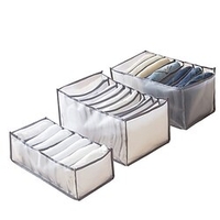 compartiment jeans boîte de rangement placard tiroir à vêtements boîte de séparation en maille empilage de pantalons tiroir diviseur peut lavé organisateur de maison miniinthebox